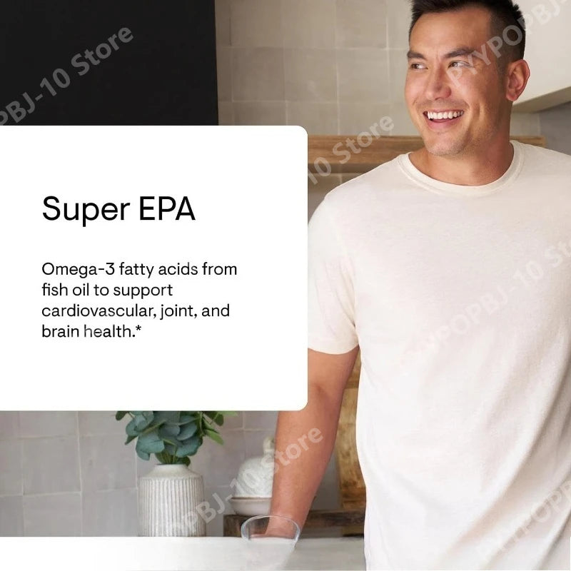 Omega-3 Supplement with DHA From Fish Supports Brain Skin Joint Heart Health 90 Softgels Gluten-Free No Dairy
